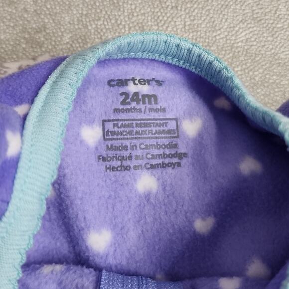 Carter's Sleep and Play Fleece Zip One Pieces, 2pc, 24M - Picture 5 of 6